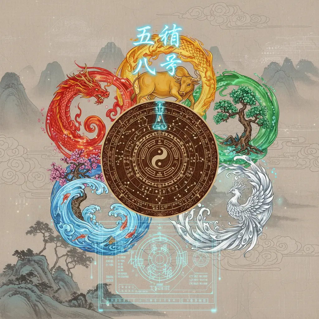 八字盤 - 五行